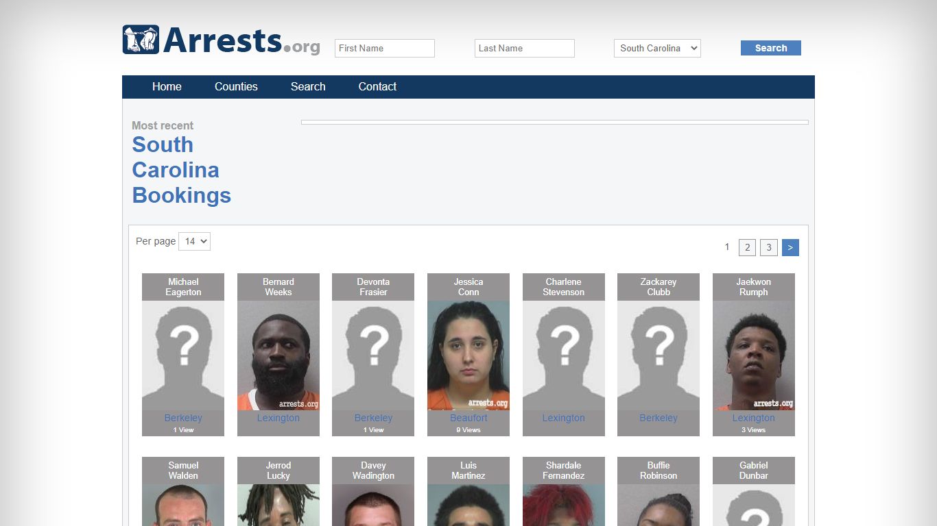 South Carolina Arrests and Inmate Search